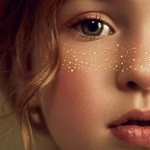 Custom Temporary Glitter Freckles Face Tattoo Sparkle Makeup Patches Gold Face Glitter Speckles Sticker