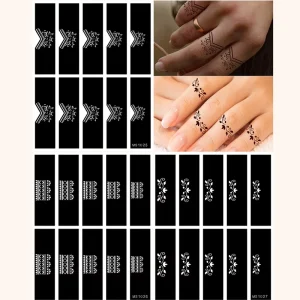 Custom Temporary Henna Tattoo Stencil for Women’s Hands
