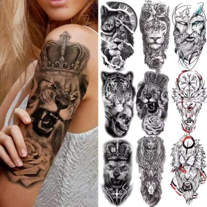 Custom Temporary Tattoo Sticker 3d Semi Permanent Body Tatoo Sticker Temporal Paper For Men