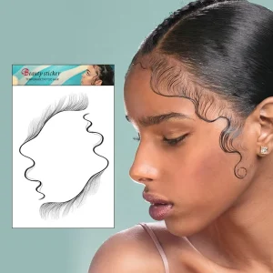 Custom Temporary Tattoo Sticker Hair Edge Stickers Baby Hair Edges Tattoo Sticker Beautiful Hair