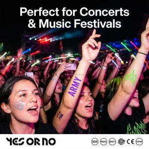 Custom Temporary Tattoo Sticker OEM ODM For ARMY Concert Fan Support Factory Direct | EN71 ASTM CE Non-toxic