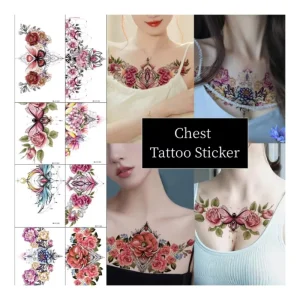 Custom Temporary Tattoo Sticker for Women Cover Scar Arm Chest Butterfly Flower Tattoo Stickers