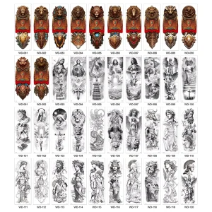 Custom Temporary Tattoo Stickers Waterproof for Men Full Arm Jesus Christian Tattoo Sticker