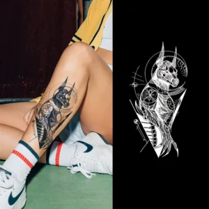 Custom Temporary Tattoos Sticker Stencil Hena Hand Tattoo With Flower Arm for Men Black Waterproof Easy to Sell Tattoo Sticker