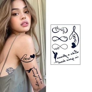 Custom Tiny Flower Temporary Body Water Genipin Tattoo for Men Durable Waterproof Last 1 2 Weeks Semi permanent Tattoo Stickers