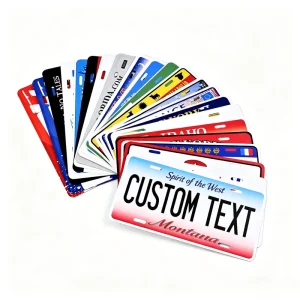 Custom US State Style Car Tag Aluminum License Plate with Custom Text for Auto Styling Display Collection