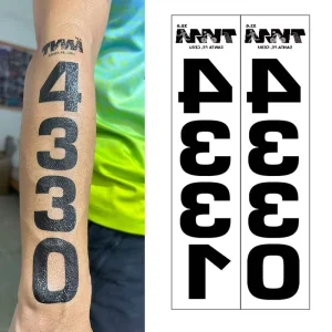 Custom Water Resistant Eco Friendly Tattoo Stickers for Running Races