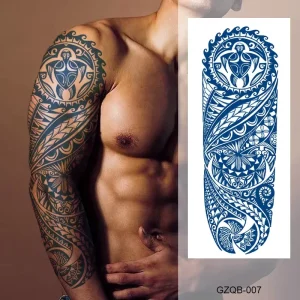 Custom Water Transfer Temporary Full Arm Tattoo Sticker Long Lasting Semi Permanent Design 2 Weeks Wearable