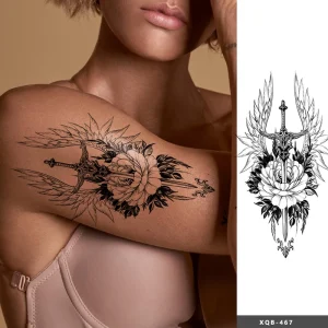 Custom Waterproof Feather Tattoo Sticker Fake 3D Women Temporary Tattoo Non toxic Eco friendly 5 7 Days Durability 1000+ Designs