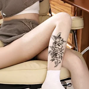 Custom Waterproof Flowers Body Leg Half Arm Decoration Temporary Tattoo Sticker