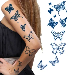 Custom Waterproof Tattoos Lasts 2 Week Realistic Semi Permanent Juice Tattoo Sticker