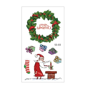 Custom Waterproof Temporary Christmas Tattoo Stickers