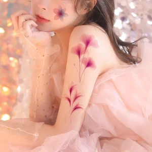 Custom Waterproof Temporary Clavicle Chest Cover Scar Flower Arm Tattoo Sticker 120x76mm Jiangmei Body Beautification Tattoo