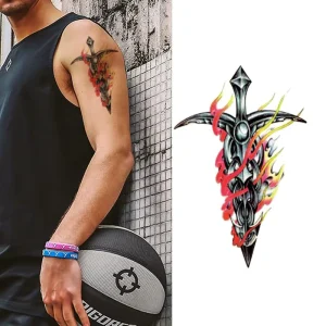 Custom Waterproof Temporary Deer Fish Cross Tattoos for Arms Water Transfer Sleeve Gifts Decoration Custom Tattoo Stickers