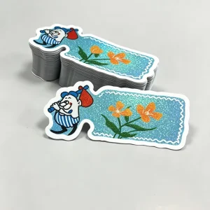 Custom Waterproof Vinyl Logo Spring Pattern Self Adhesive Ins Stickers Die Cut Sticker Designs Printing Dot Holographic Stickers