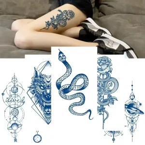 Custom White Paper Semi Permanent Tattoo Stickers 100% Safe Non Toxic Realistic Sexy Fashionable Juice Tattoo Lasts 15
