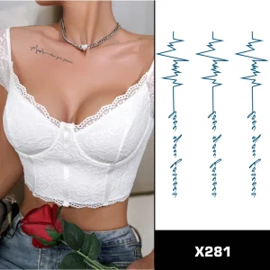 Custom Word Temporary Small Size Body Tattoo Stickers Waterproof Letter Tattoo Stickers for Girl