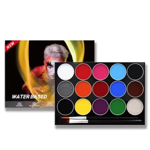 Custom packaged Children’s Professional Water Based Non Toxic Hypoallergenic Face & Body Painting Kit for Kids