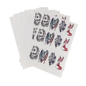 Customised Quality Waterproof Temporary Tattoo Stickers Water Transfer Clear Adhesive Paper Inkjet Mirror Mode Printing A2 A3