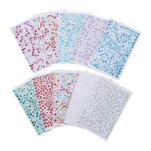 Customizable 3D Self adhesive Synthetic Gem Crystal Sticker Makeup DIY Jewel Sticker Eye Body Facial