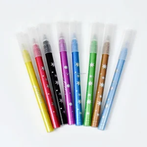 Customizable 8 Count Glitter Highlighter Pens Shimmer Sparkle Marker for Journaling Scrapbooking and Note Taking