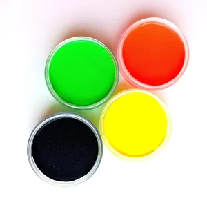 Customizable 90g Non Toxic Professional Water Based Eco Friendly UV Light Glowing Rainbow Split Face Body Paint Kids Halloween