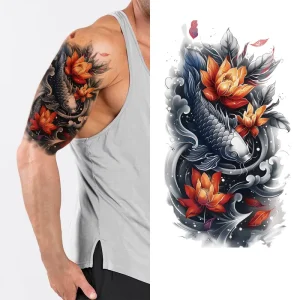 Customizable Color Waterproof Temporary Tattoo Stickers with Tribal Totem Designs