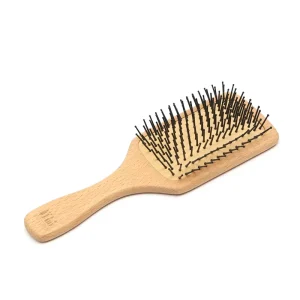 Customizable Ionic Beech Wood Hair Massage Comb Wide Tooth Design for Straight Hair Cross Border Household Air Cushion Massage