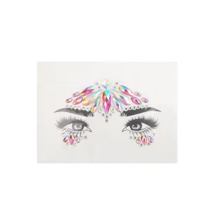 Customizable Self-Adhesive Temporary Gem Tattoo Stickers Rhinestone Eyeliner Face Jewelry for Festivals