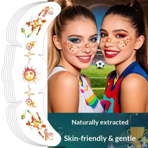 Customizable Temporary Tattoo Stickers Waterproof Face Freckle Tattoo for Football Match Fans