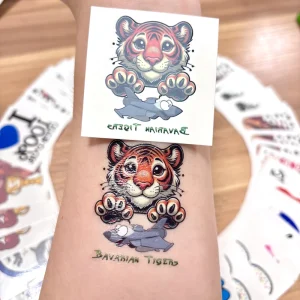 Customizable White Kids Temporary Waterproof Water Transfer Tattoos Fashionable Paper Stickers for Face Body Personalized Tattoo