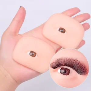 Customization Semi Permanent Tattoo Makeup Silicone Eyebrow Lash Extension Eye Makeup Practice False Eyes for Lash Extension