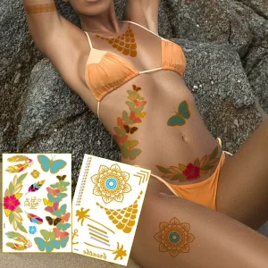 Customize High Quality Waterproof Color Printing Temporary Body Art Temp Tattoo Stickers for Sex Girls Boys Men Women