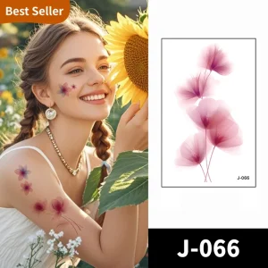 Customized 3D Semi-Permanent Rose Flower Temporary Tattoos Body Tattoo Stickers