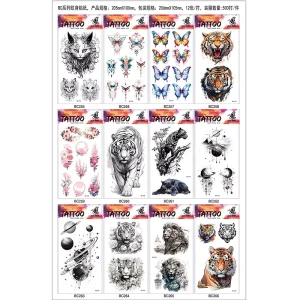 Customized Adult Tattoo Stickers with Exquisite Patterns Body Beauty Waterproof Tattoo Stickers