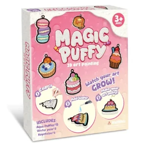 Customized Box Packaging Magic Puffy Paint 3d Magic Canvas Sponge Texture 12 Colors Unicorn Style Diy Drawing Kit Kid’s Hand