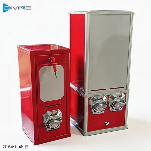 Customized Coin Operated Vending Machine Metal Body 12*8CM Tattoo Sticker Dispenser Kids Toy Cards Machine for Arcade Game Room