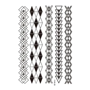 Customized Color Lace Henna Tattoo Sticker Toys Western Wedding Bride Transfer Body Art Waterproof Temporary Unisex Tattoo