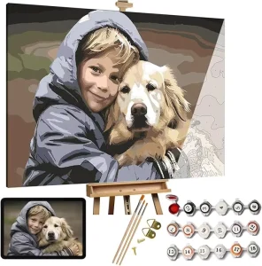 Customized DIY Paint Numbers Kit Personalized Your Photo Framed Canvas Europe Eco Friendly Great Gift Idea Acrylic Oil Painting