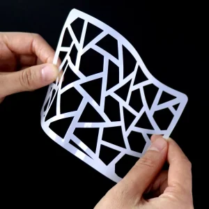 Customized Design Private Logo PET Reusable Temporary Blue White Airbrush Tattoo Face Paint Mylar Stencil
