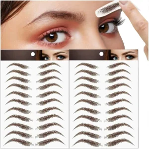 Customized Eco-friendly Paper Face Temporary Eyebrow Tattoo Sticker Waterproof 3-7 Days Wedding