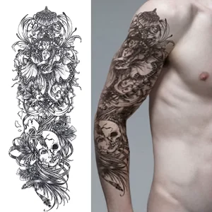 Customized High Quality Waterproof Non toxic Full Arm Tattoo Sticker QB 023 Temporary