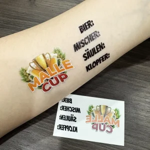 Customized Logo Full Color Printing Temporary Tattoo Stickers