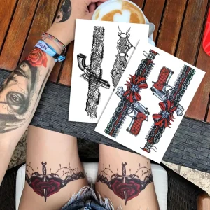 Customized OEM ODM Sedex GMP FSC Tattoo Manufacturer Water Transfer High Quality CPSR Body Art Ink Printed Fake Tattoo Temporary