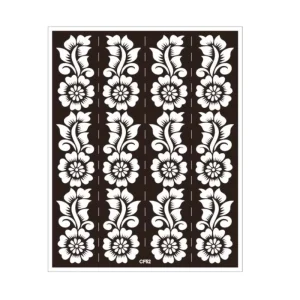 Customized PVC Silk Screen Temporary Tattoo Stencils African Style Henna for Face Body Decoration Water Transfer Feature