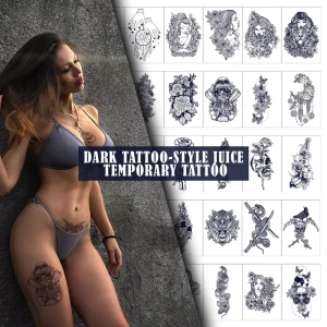 Customized Plant Based Ink Herbal Juice Realistic Tattoo Flower Arm Animal 2 Weeks Long Lasting Semi Permanent Tattoo Sticker