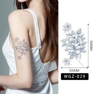 Customized Plant Based Ink Long Lasts 2 Weeks Waterproof Sweatproof Semi Permanent Jagua Temporary Tattoo Sticker