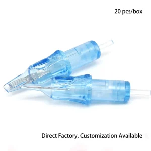 Customized Professional 304H Stainless Steel Disposable M1 Eyebrow Tattoo Needles 20pcs/box High Quality Sterilized Cartridge