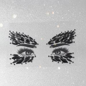 Customized Self-Adhesive Clear Face Gem Sticker for Beach Party and Festival Body Art Decoration and Show