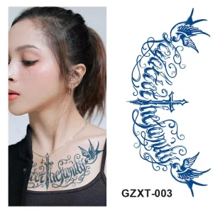 Customized Semi-Permanent Herbal Plant Fruit Juice Tattoo Sticker Waterproof Sweat-Proof 2 Weeks Long-Lasting Temporary Tattoo